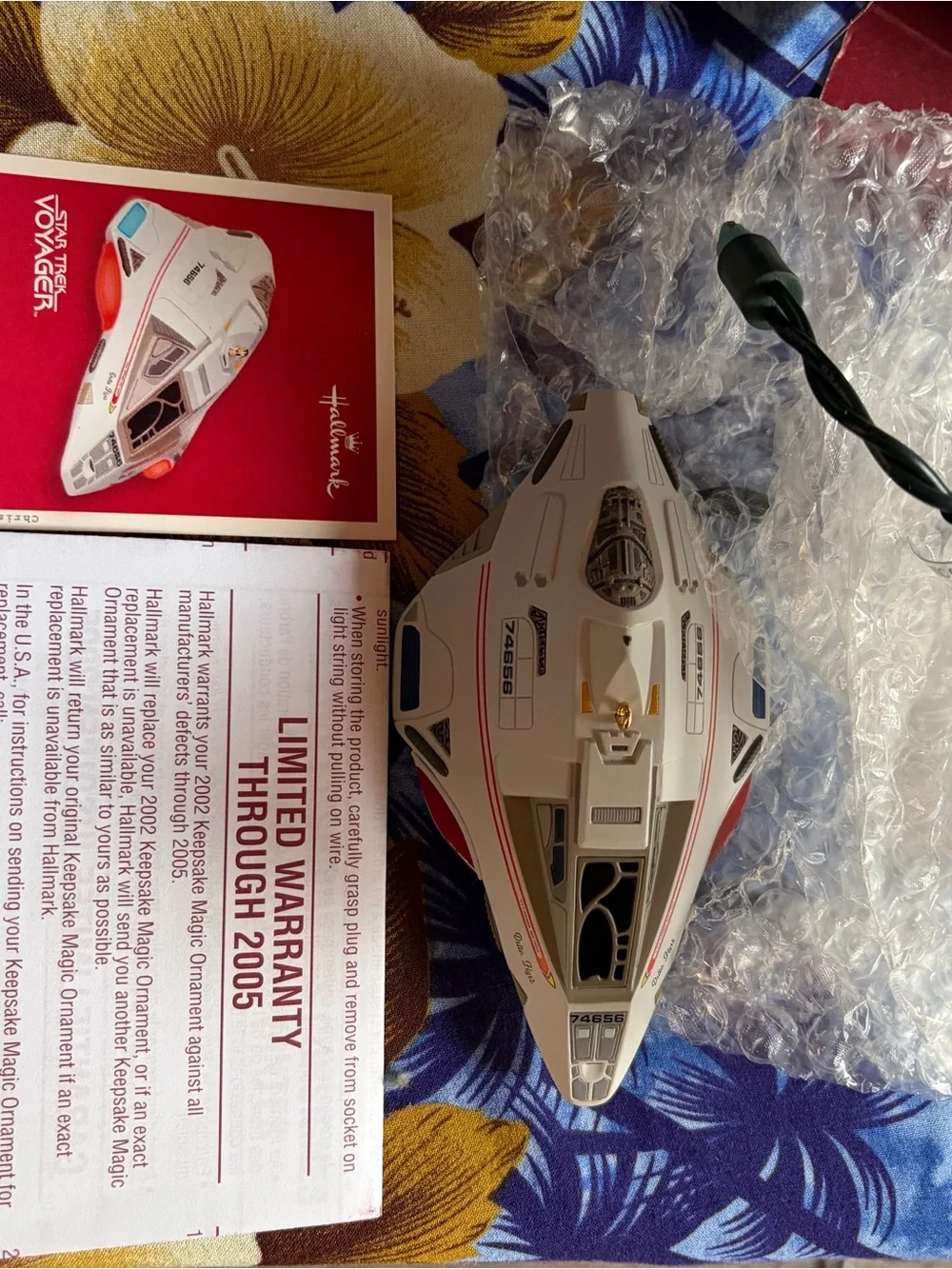 Hallmark Delta Flyer Ornament - White, Red, Blue
